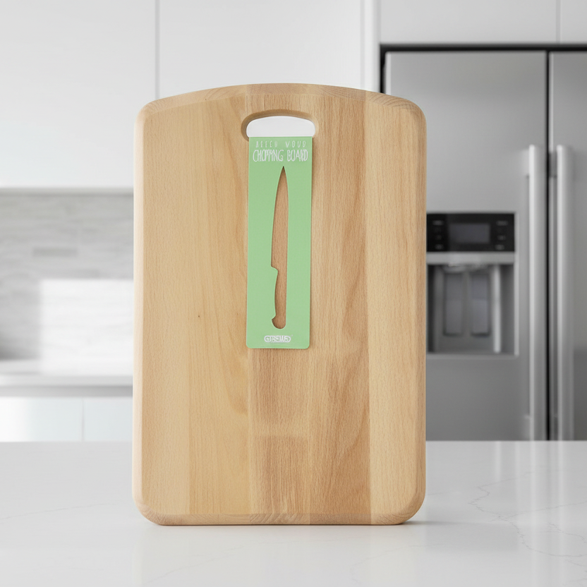 Apollo Hevea Wood LARGE Chopping Board 45x30x2cm