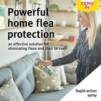 Zero In Home Flea Spray Killer Aerosol 300ml ZER026