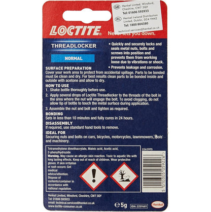 Loctite Medium Strength Threadlocker Adhesive 5g