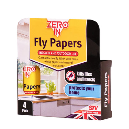 Zero In Fly Papers 4 Pack ZER015
