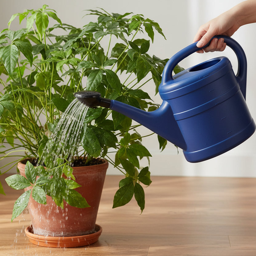 Large Plastic Blue Watering Can - 5 Litre