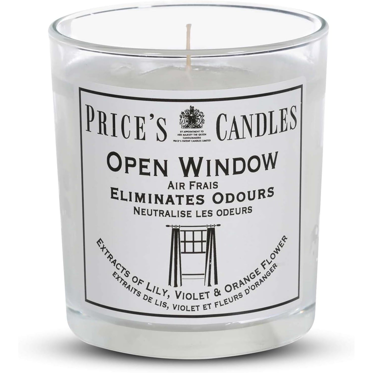 Price's Glass Candle - Open Window 