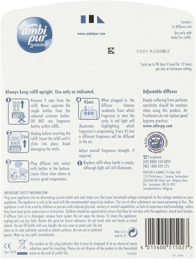 Febreze Ambi Pur 3Volution Plug In Diffuser