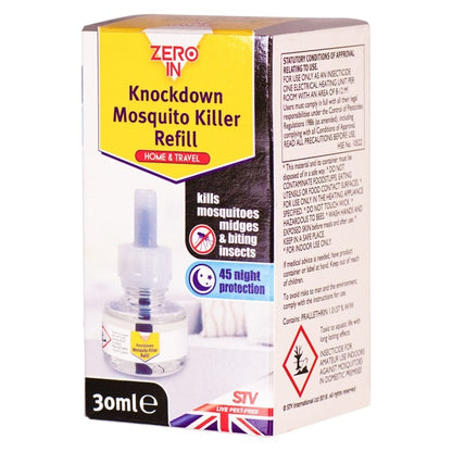 Zero In Knockdown Mosquito Killer Plug In Refill 30ml ZER742