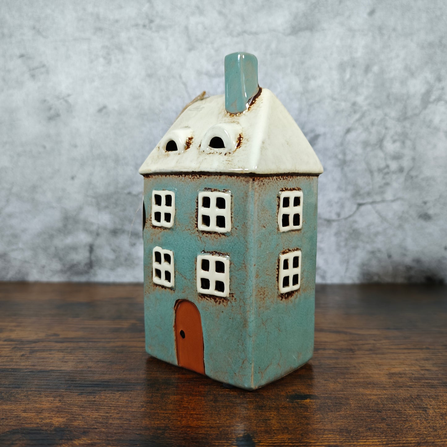 Village Pottery Tall House Tealight Holder