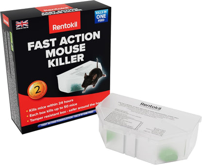 Rentokil Fast Action Mouse Killer 2 Pack 