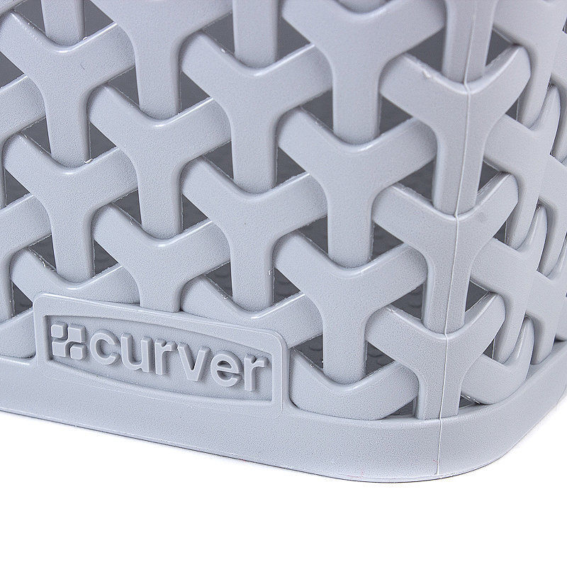 Curver Large Rattan Storage Basket 18 Litre - Grey