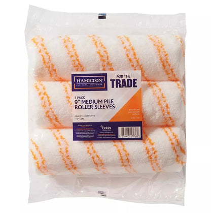 Hamilton 9" Medium Pile Paint Roller Sleeves - 3 Pack