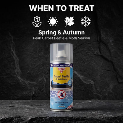 Zero In Carpet Beetle & Moth Bomb 150ml Aerosol ZER987