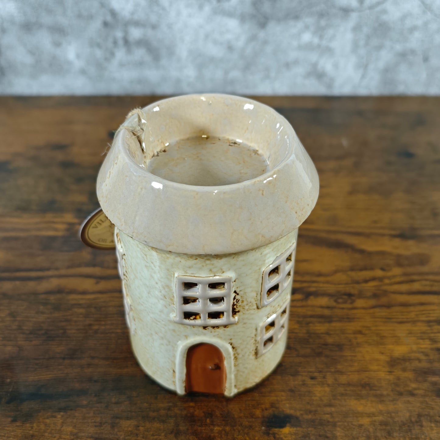 Village Pottery Warmer Windows Tealight Holder & Oil Burner - Cream