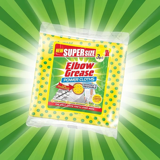 Elbow Grease Power Cleaning Cloths - Pack of 3 