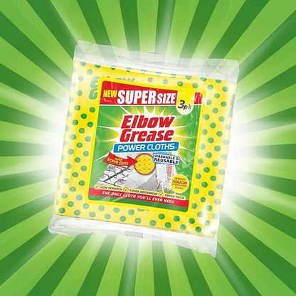 Elbow Grease Power Cleaning Cloths - Pack of 3 