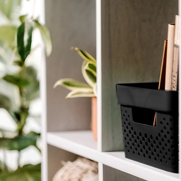 Curver Infinity Dots Small Storage Basket 4.5 Litre - Dark Grey