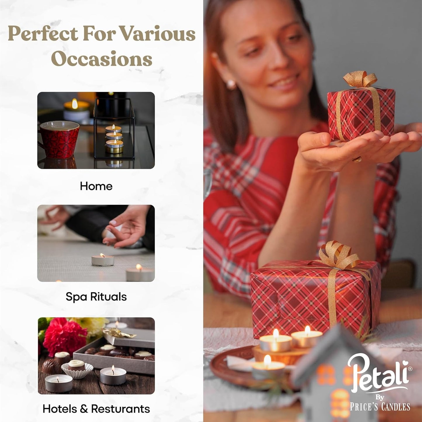 Scented Tea Lights Candles Pack of 25 - Vanilla