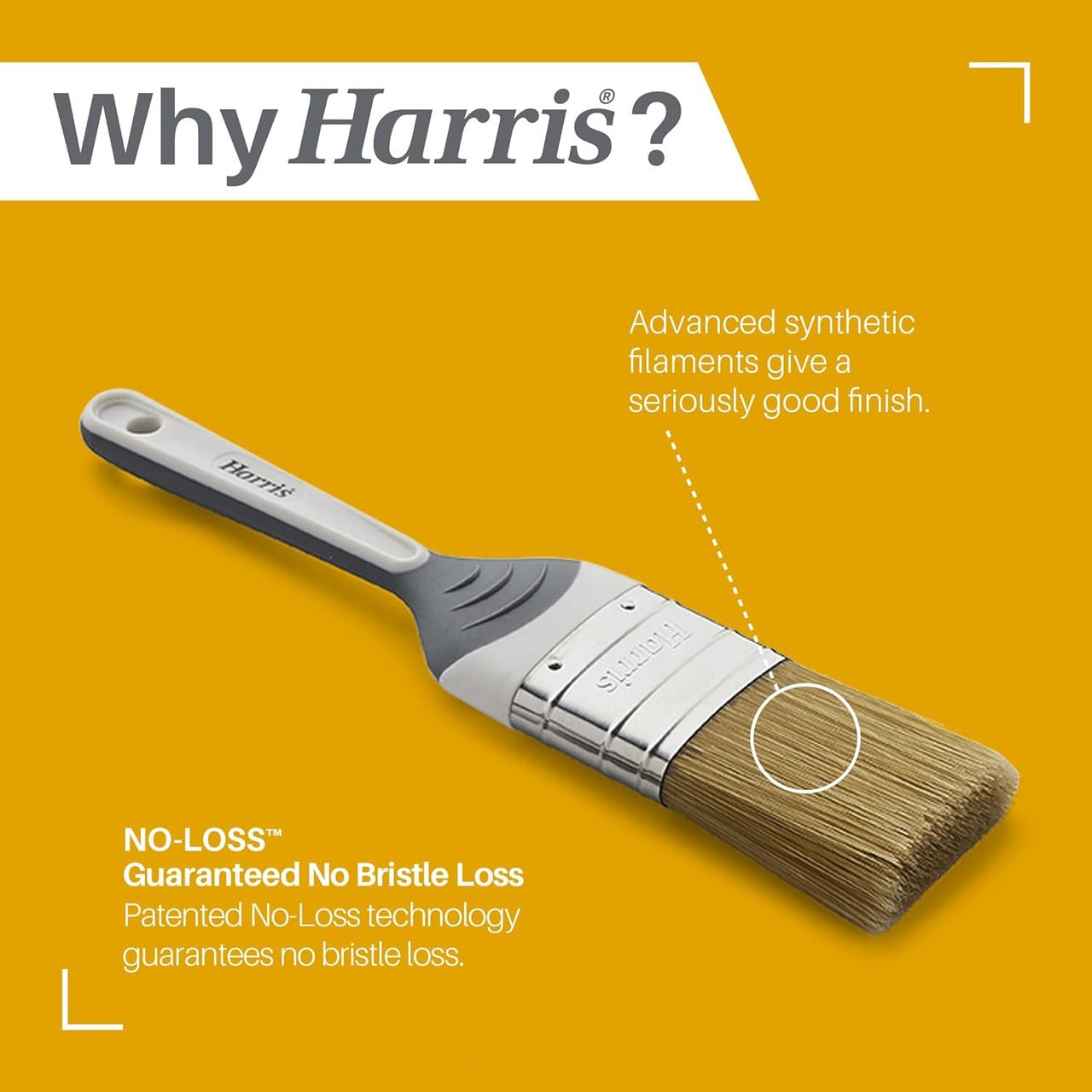 Harris Seriously Good Woodwork Stain & Varnish Paint Brush Set 3 Pack