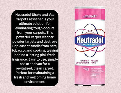 Neutradol Carpet Freshener & Deodorizer 350g - Fresh Pink