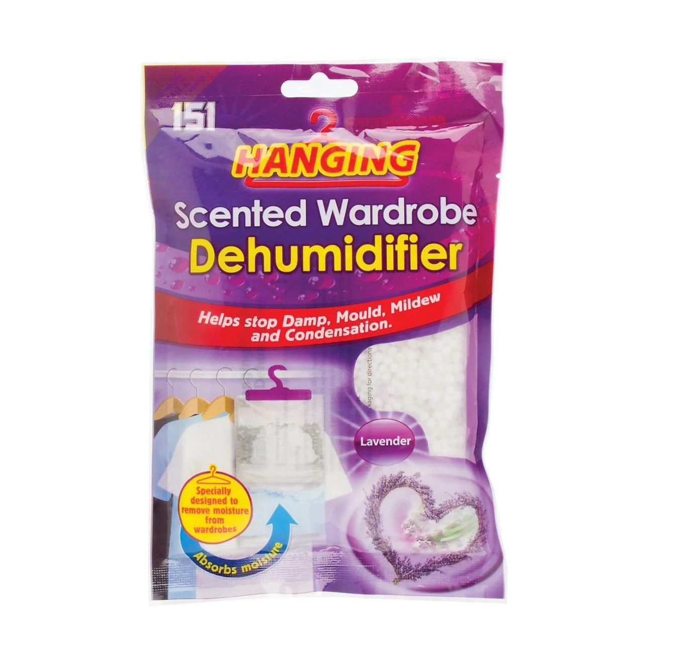 151 Scented Hanging Wardrobe Dehumidifiers - Multi Pack