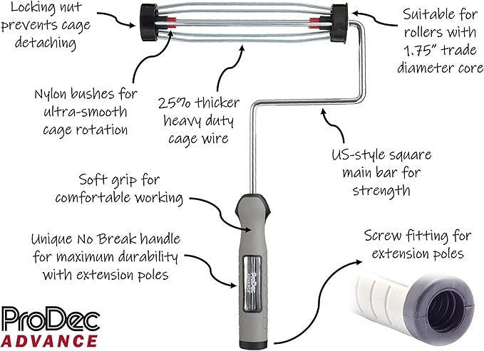 ProDec Advanced Titan Cage Paint Roller Frame 9"