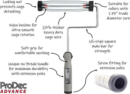 ProDec Advanced Titan Cage Paint Roller Frame 9"