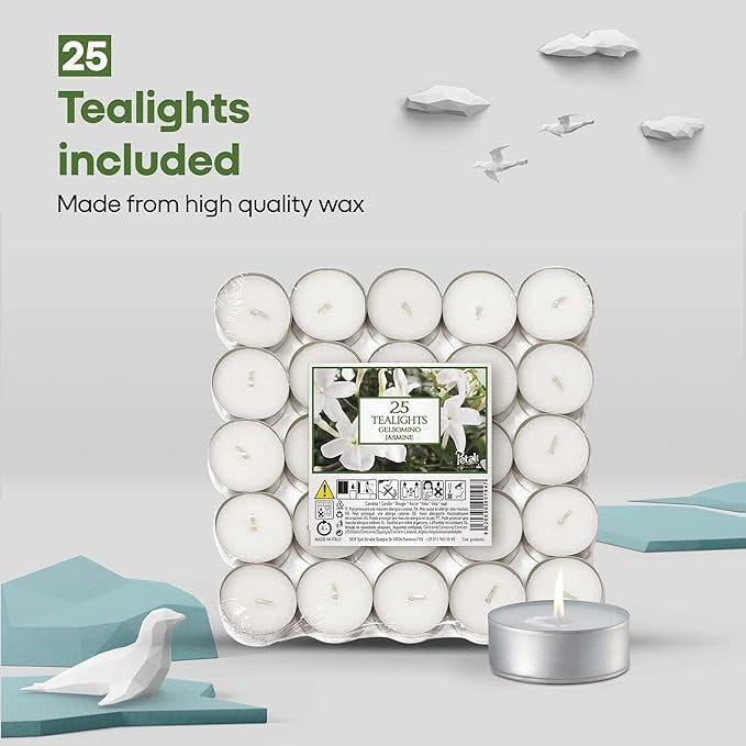 Price's Candles Jasmine Scented Tea Lights 25 Pack