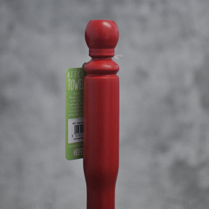 Apollo Beech Wood Paper Towel Holder - Red