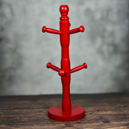 Apollo Mug Tree & Paper Towel Holder Set - Red