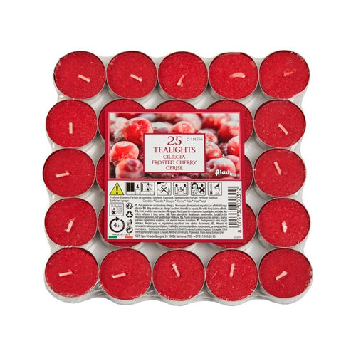 Price's Scented Tea Lights Pack of 25 - Frosted Cherry