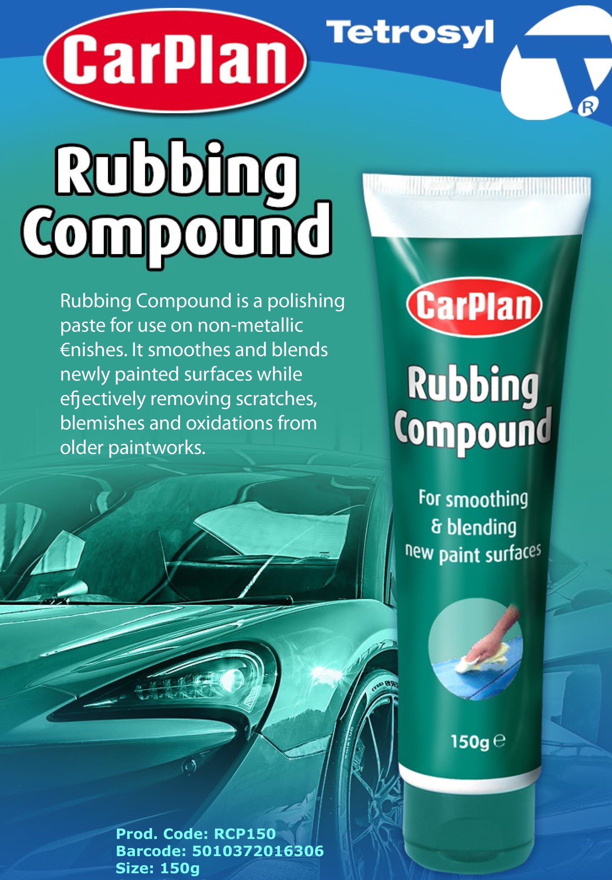 Carplan Rubbing Compound Tube - 150g