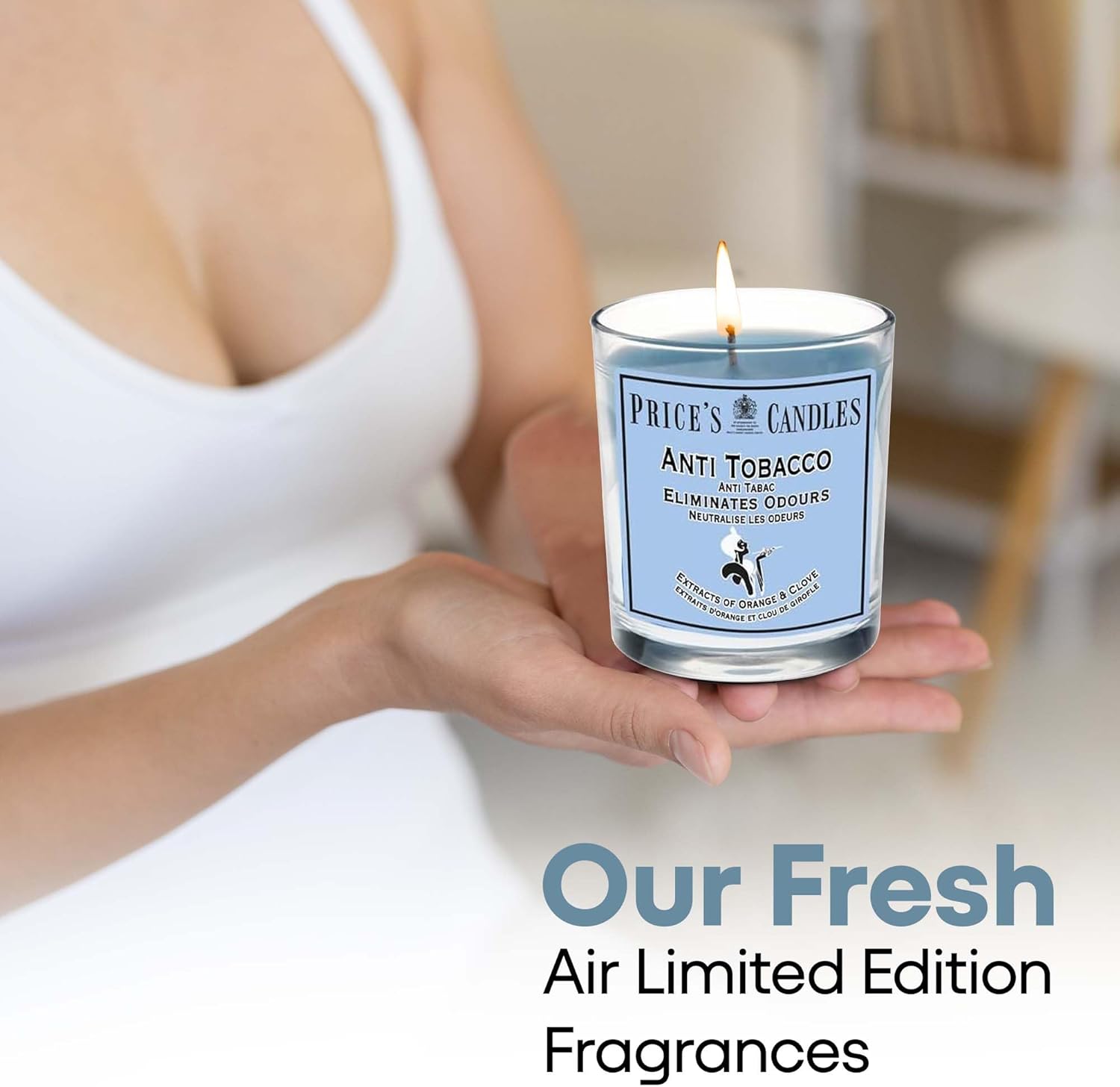 Price's Glass Candle - Anti Tobacco   