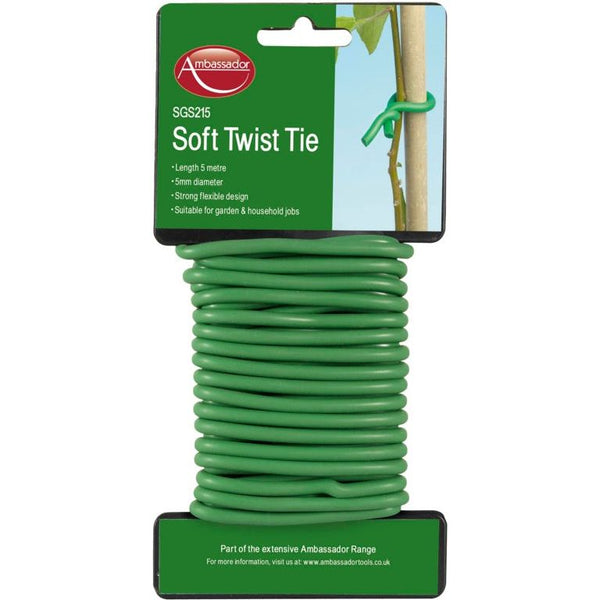 Ambassador Soft Twist Plant Tie 5 Metre