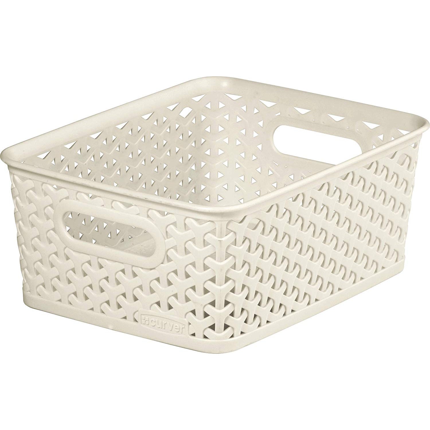 Curver Small Rattan Storage Basket 4 Litre - Cream