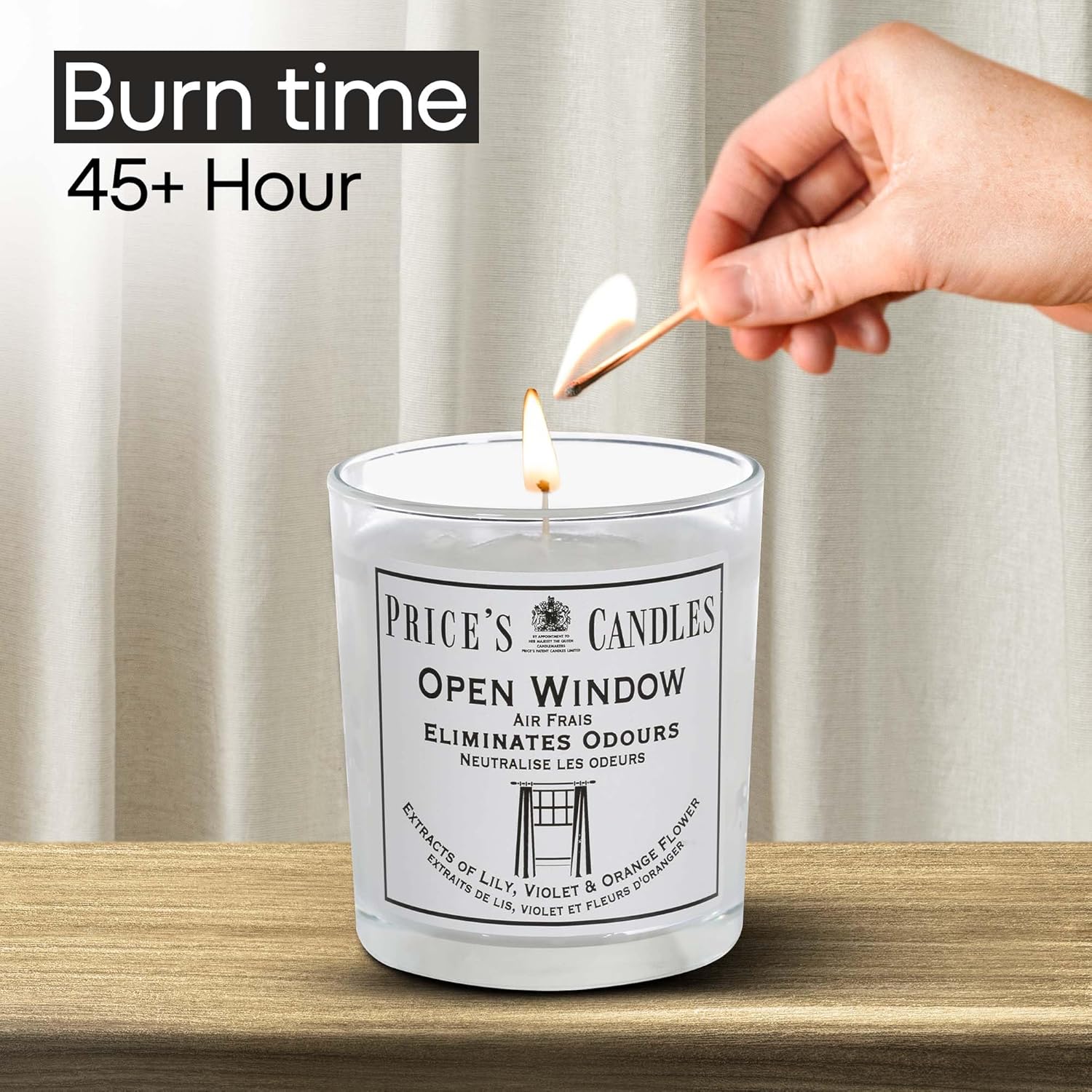Price's Glass Candle - Open Window 