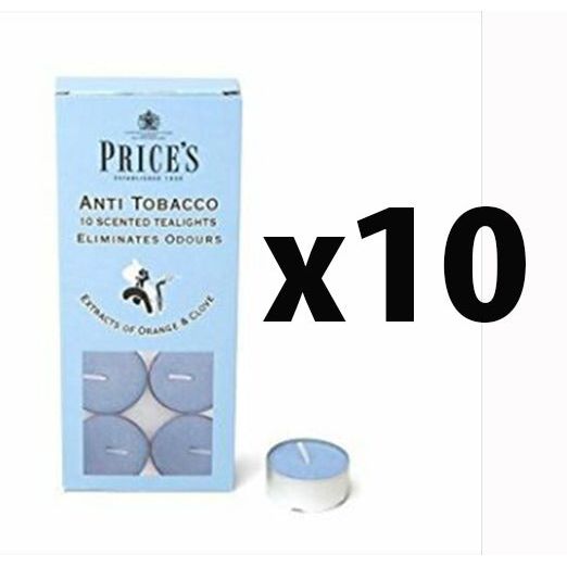 10 x Price's Anti Tobacco Scented Tealights Candles