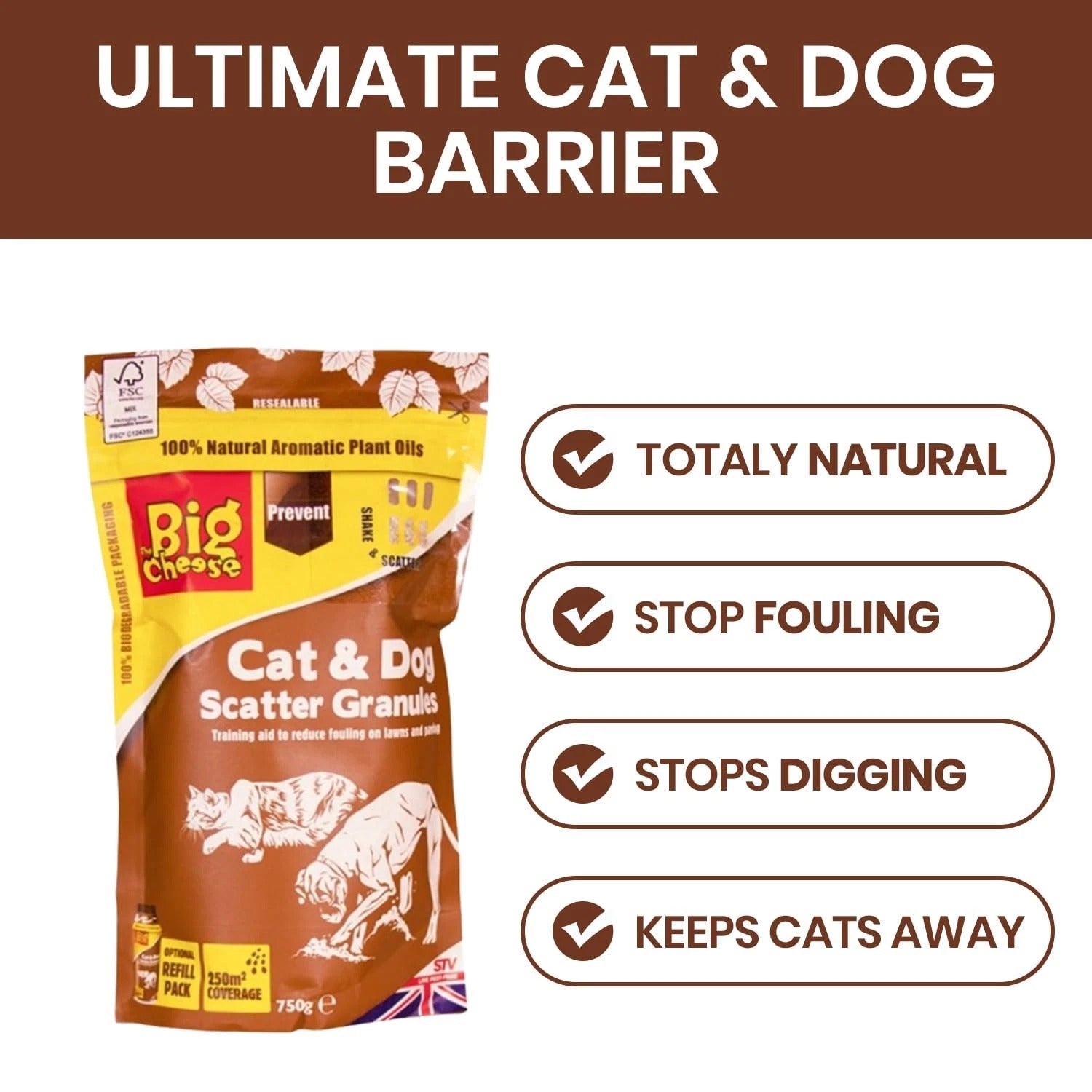 Big Cheese Cat & Dog Scatter Granules 750g STV631