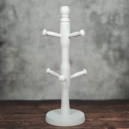 Apollo Beech Wood Mug Tree - White