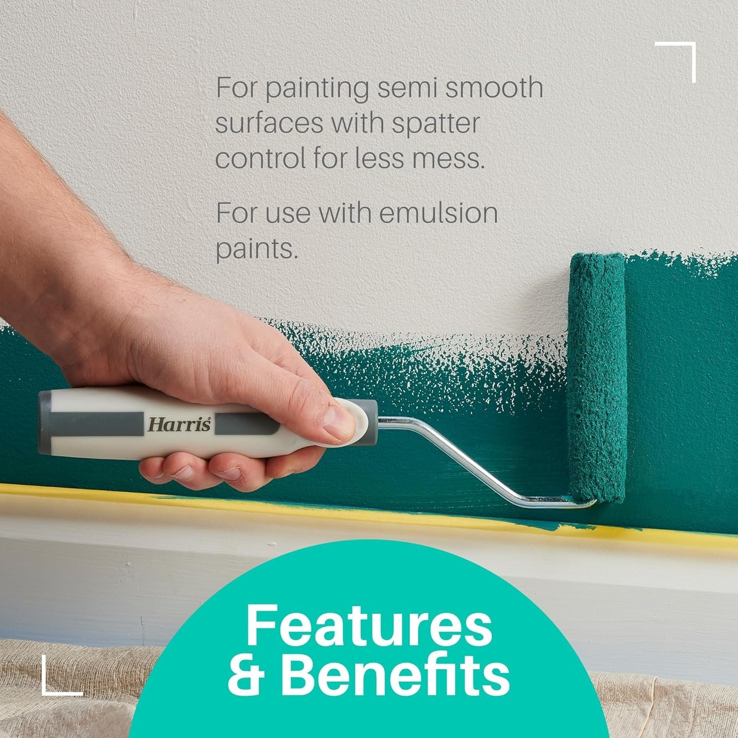 Harris Seriously Good Walls & Ceilings 4" Medium Pile Paint Roller Sleeves - 2 Pack