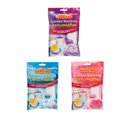 151 Scented Hanging Wardrobe Dehumidifiers - Multi Pack