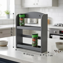 Apollo 2 Tier Spice Rack - Charcoal Grey