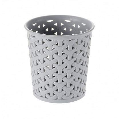 Curver Small Round Rattan Storage Basket - Grey