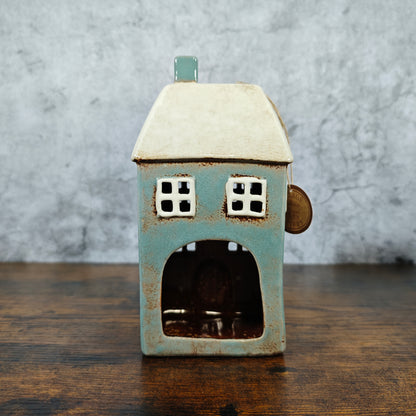 Village Pottery Tall House Tealight Holder