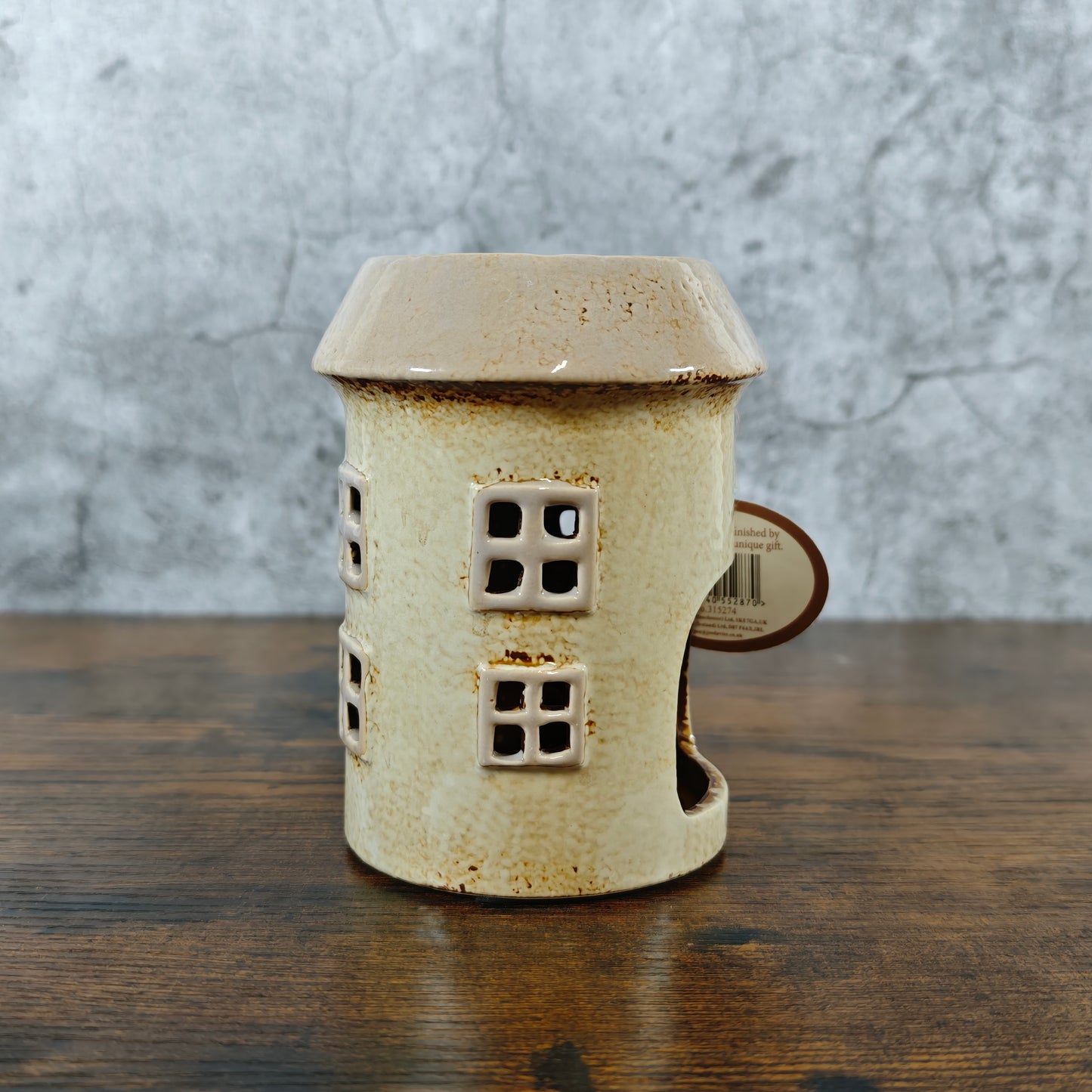 Village Pottery Warmer Windows Tealight Holder & Oil Burner - Cream