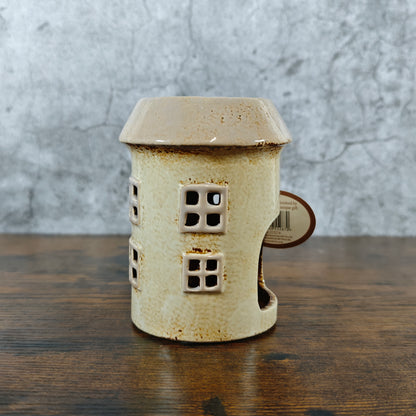 Village Pottery Warmer Windows Tealight Holder & Oil Burner - Cream