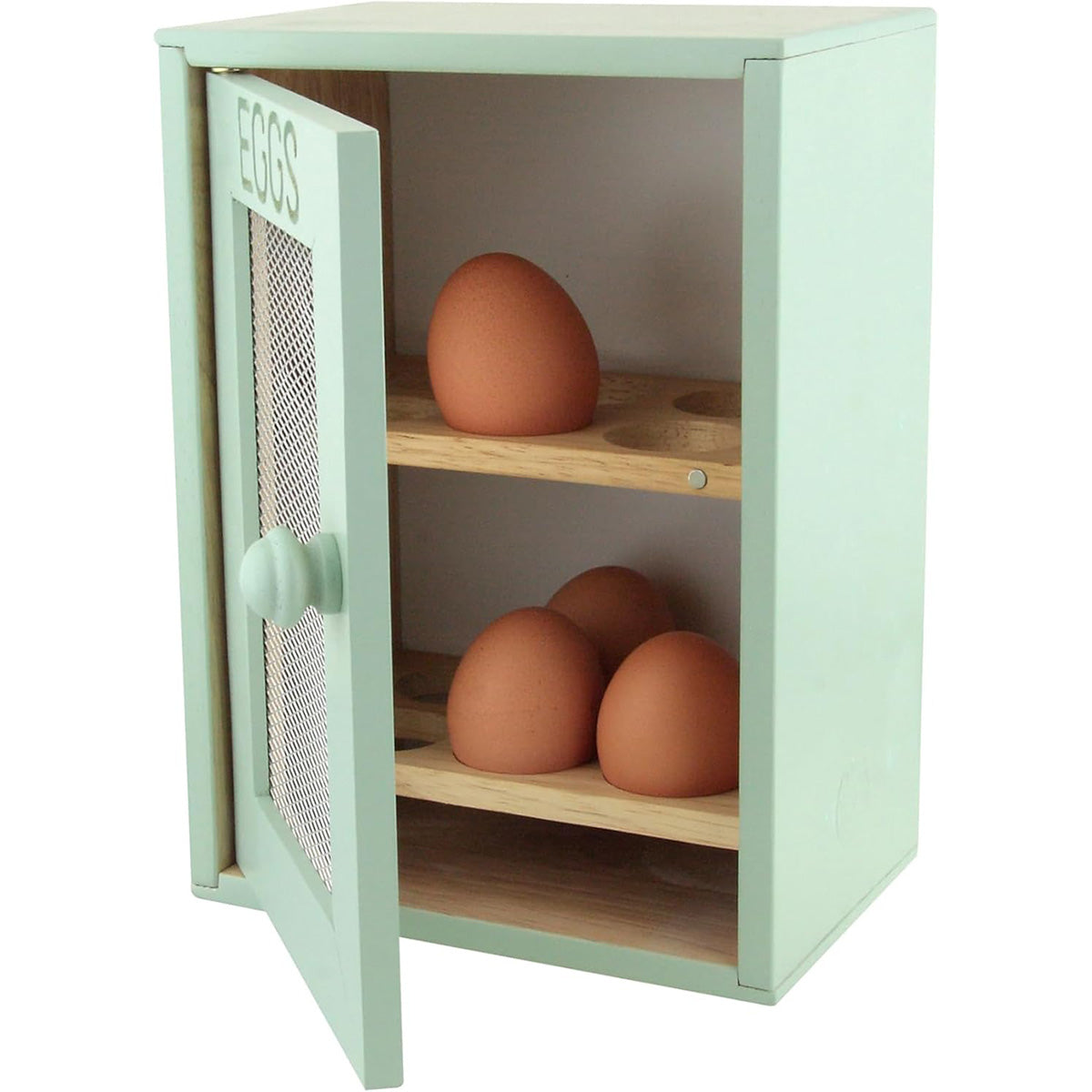 Apollo Rubberwood Egg Cabinet for 12 Eggs - Mint