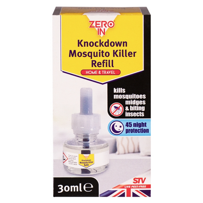 Zero In Knockdown Mosquito Killer Plug In Refill 30ml ZER742