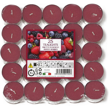 Price's Scented Tea Lights Pack of 25 - Mixed Berries