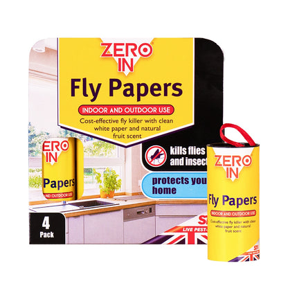 Zero In Fly Papers 4 Pack ZER015
