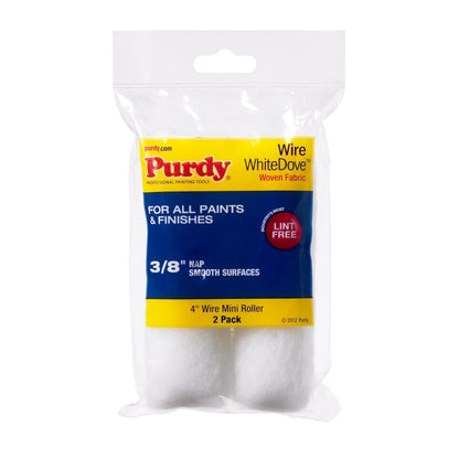 Purdy Wire White Dove 4" Paint Roller Sleeves 3/8" Nap 2 Pack