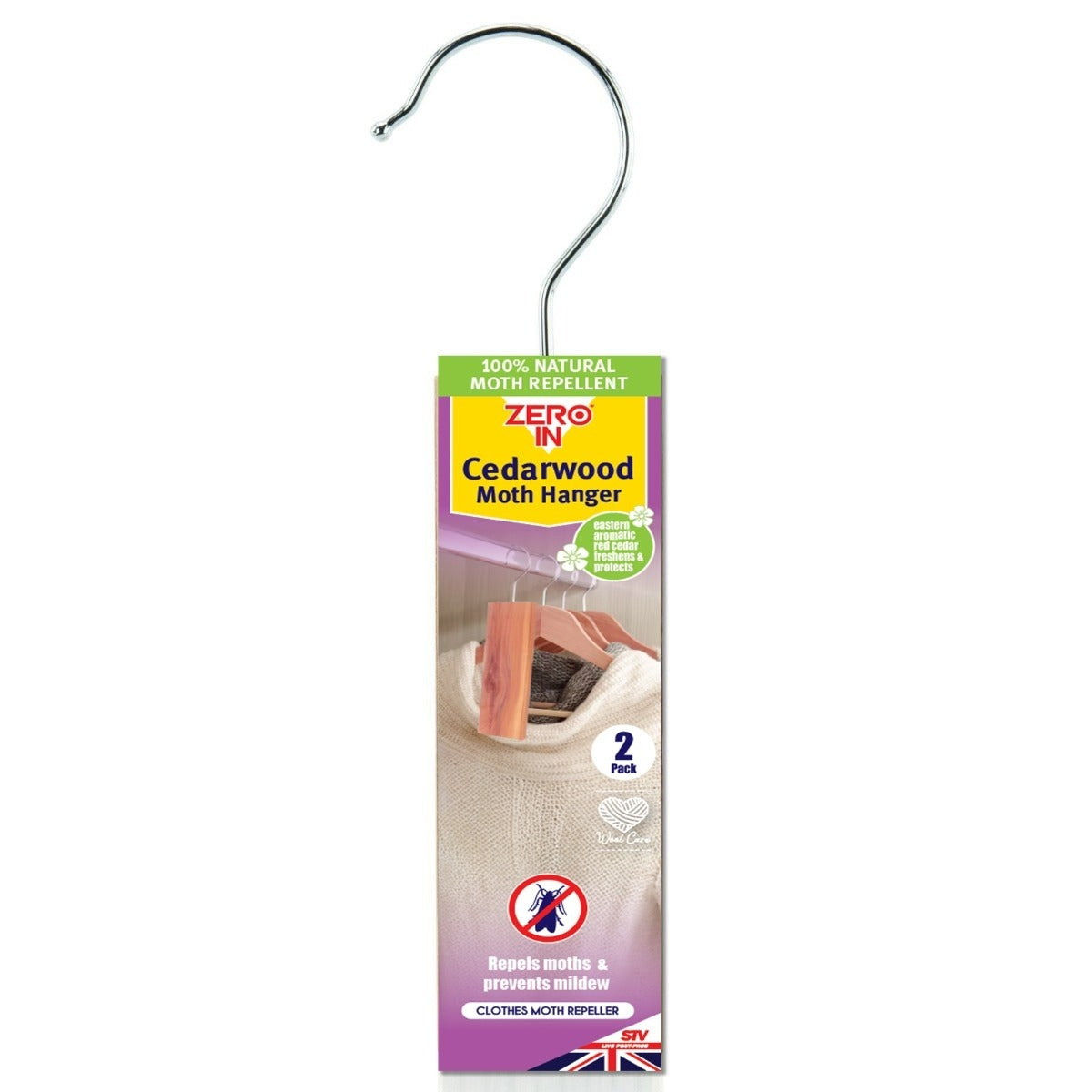 Zero In Cedar Moth Repel Hanger 2 Pack