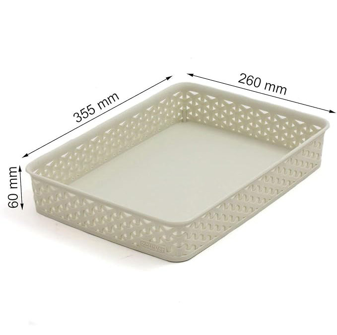 Curver Rattan Storage Basket A4 - Cream