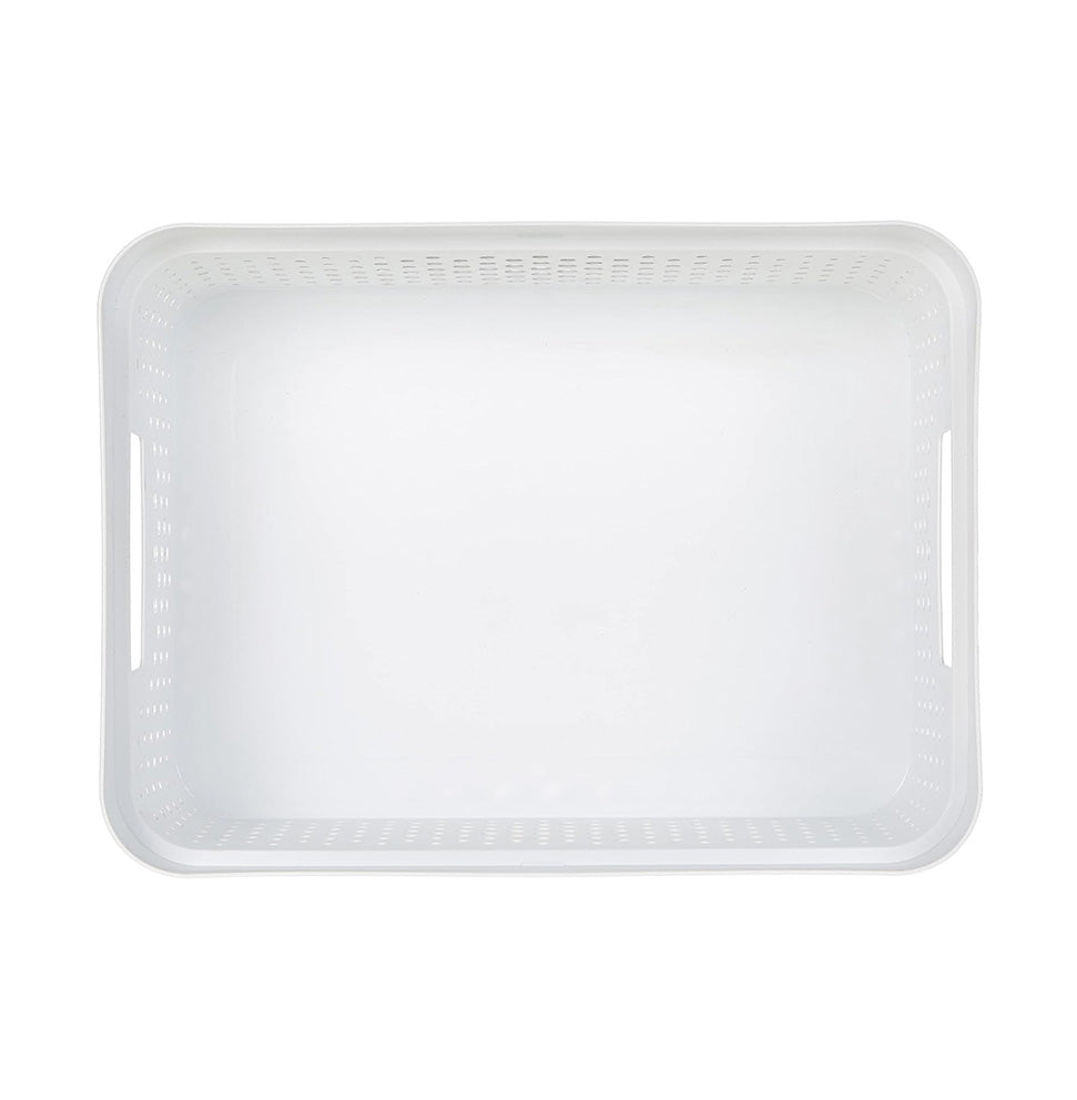 Curver Infinity Dots Medium Storage Basket 11 Litre - White